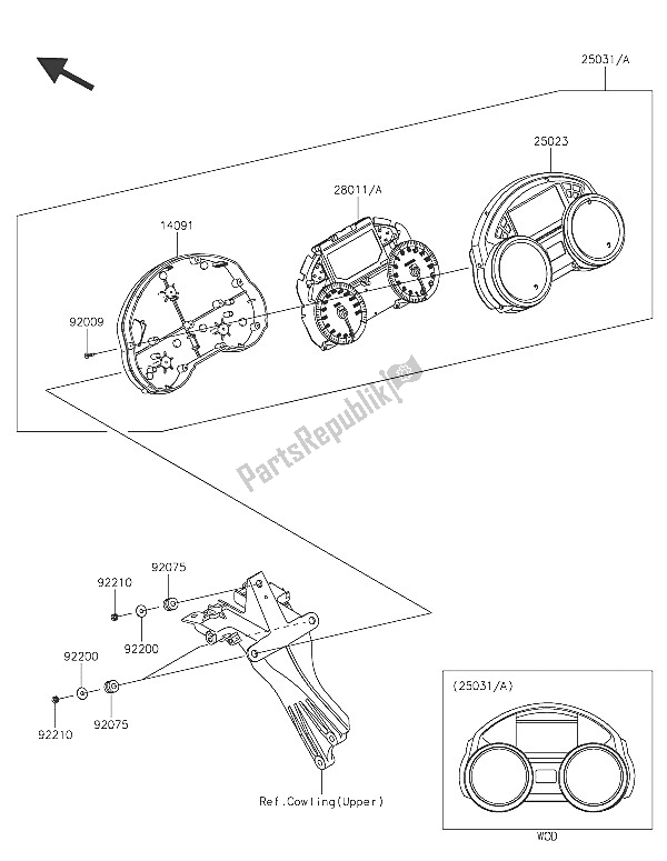 All parts for the Meter(s) of the Kawasaki ZZR 1400 ABS 2016