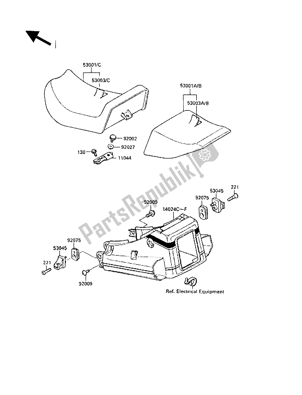 Todas las partes para Asiento de Kawasaki GPZ 1000 RX 1986