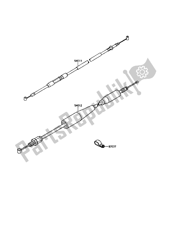 Tutte le parti per il Cavi del Kawasaki KX 250 1989