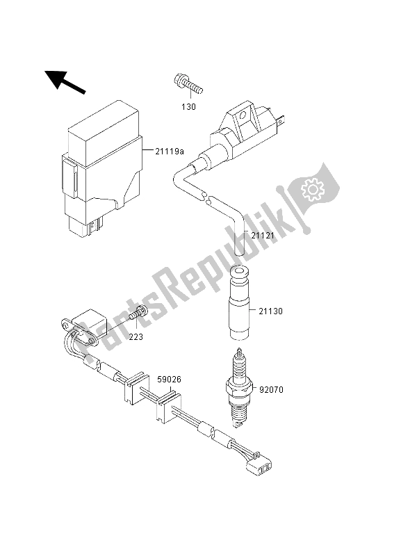 Tutte le parti per il Sistema Di Accensione del Kawasaki KVF 400 4X4 2002