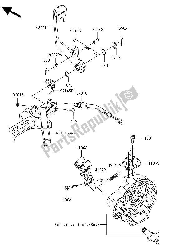 Todas las partes para Pedal De Freno de Kawasaki KVF 750 4X4 2012