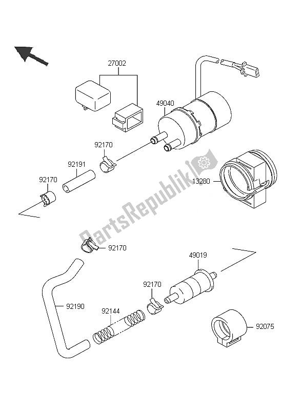 Toutes les pièces pour le Pompe à Essence du Kawasaki ZZR 600 2005