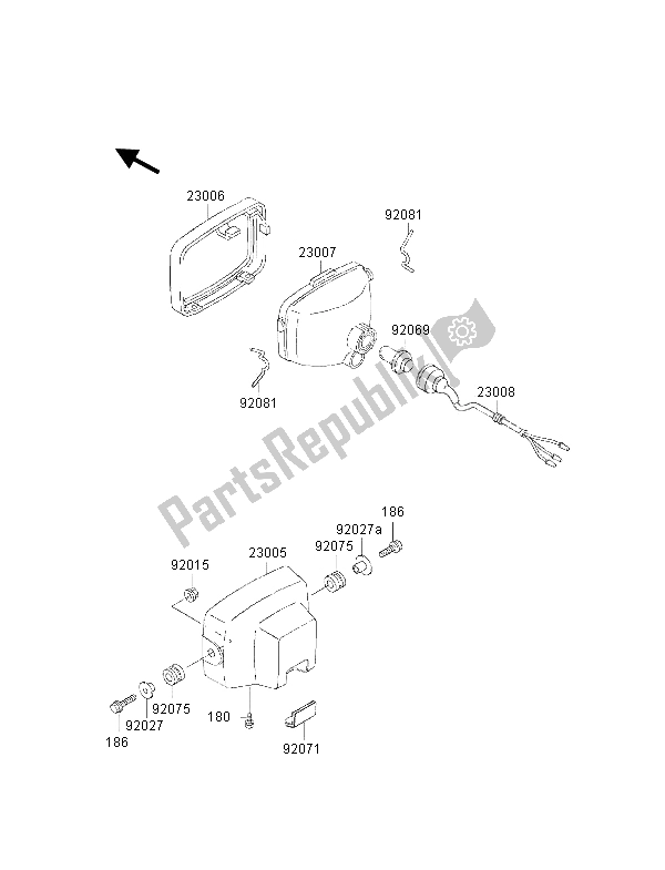 Toutes les pièces pour le Phare du Kawasaki KVF 400 2001