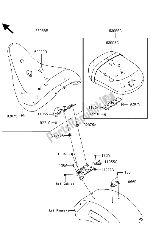 All parts for the Seat of the Kawasaki VN 1700 Classic ABS 2013