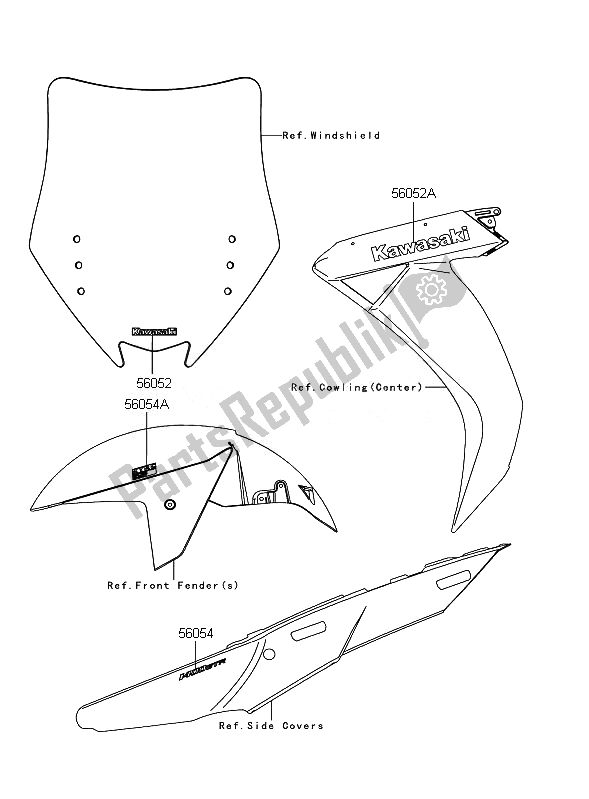 All parts for the Decals of the Kawasaki 1400 GTR ABS 2010