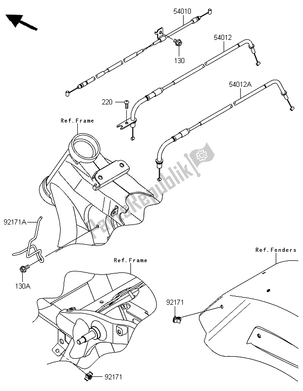 All parts for the Cables of the Kawasaki VN 1700 Classic ABS 2014