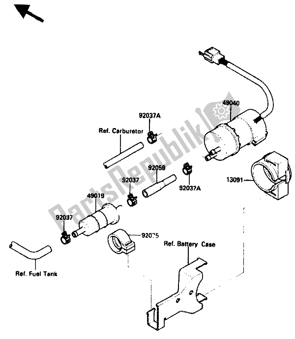 Tutte le parti per il Pompa Di Benzina del Kawasaki ZX 10 1000 1989