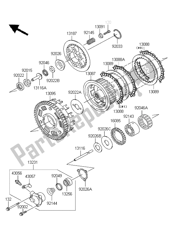 Tutte le parti per il Frizione del Kawasaki ZRX 1200R 2004