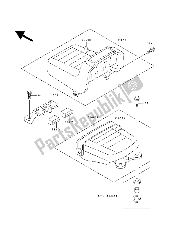 All parts for the Seat of the Kawasaki EL 250E 1994