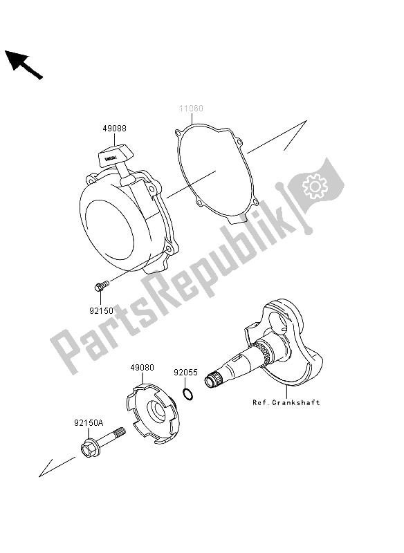 All parts for the Recoil Starter of the Kawasaki KVF 360 4X4 2011