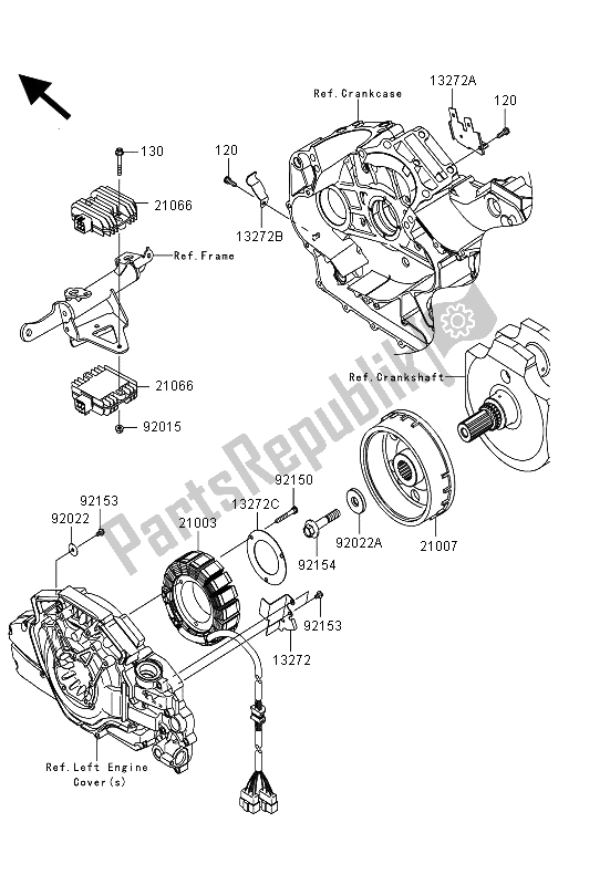 Tutte le parti per il Generatore del Kawasaki VN 1700 Voyager Custom ABS 2013