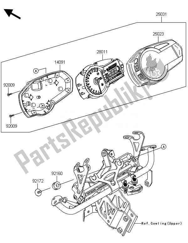 All parts for the Meter(s) of the Kawasaki ZX 1000 SX 2014