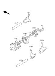 tambour de changement de vitesse et fourchette de changement de vitesse