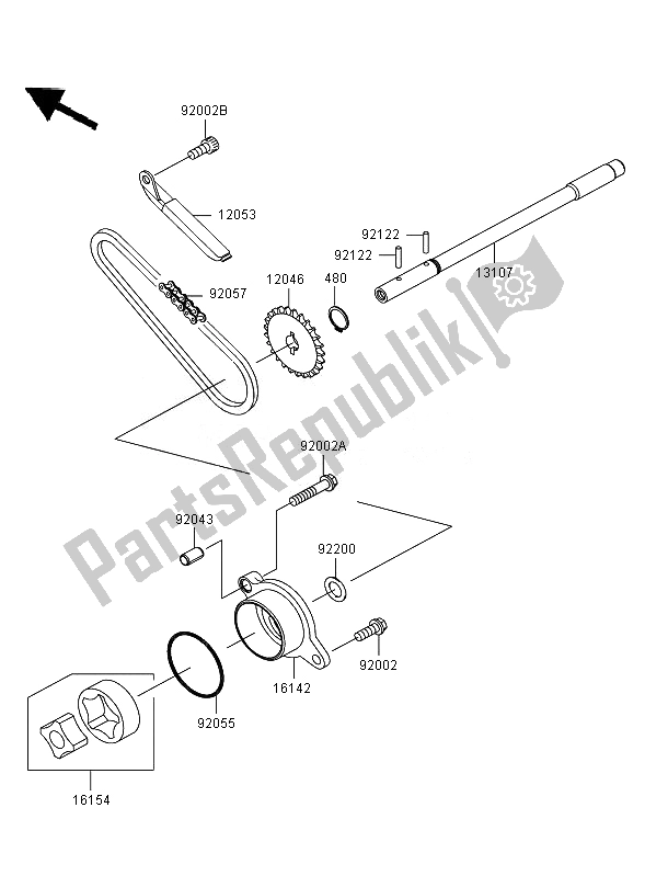 Tutte le parti per il Pompa Dell'olio del Kawasaki VN 900 Classic 2007