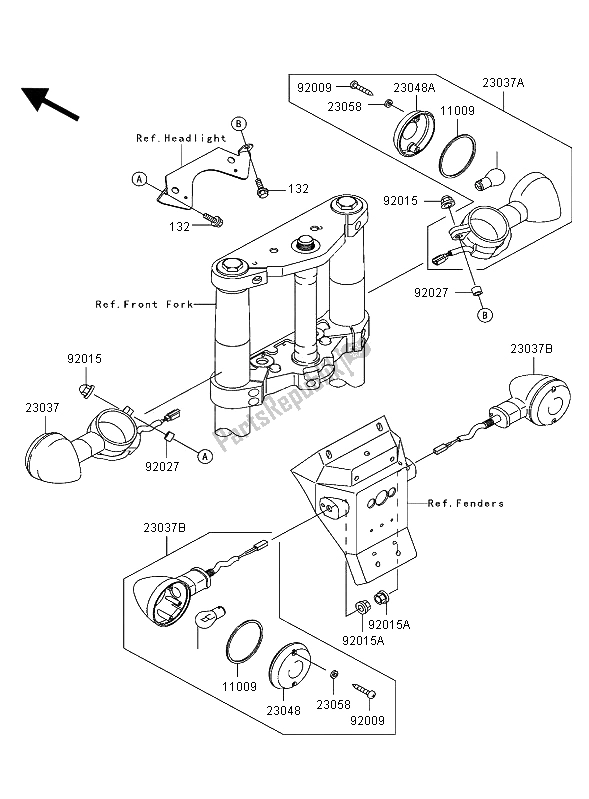 All parts for the Turn Signals of the Kawasaki VN 1500 Mean Streak 2002