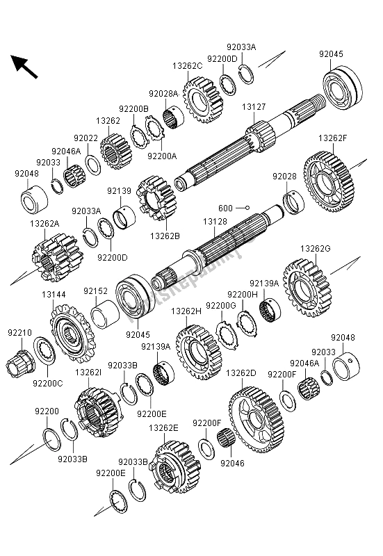 Alle onderdelen voor de Overdragen van de Kawasaki Z 1000 SX ABS 2013