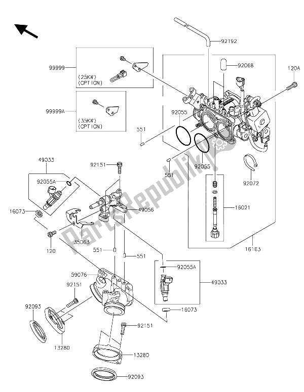 All parts for the Throttle of the Kawasaki Vulcan 900 Classic 2015