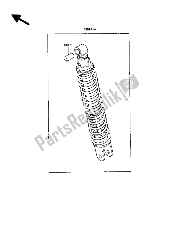 All parts for the Shock Absorber(s) of the Kawasaki KMX 125 1987