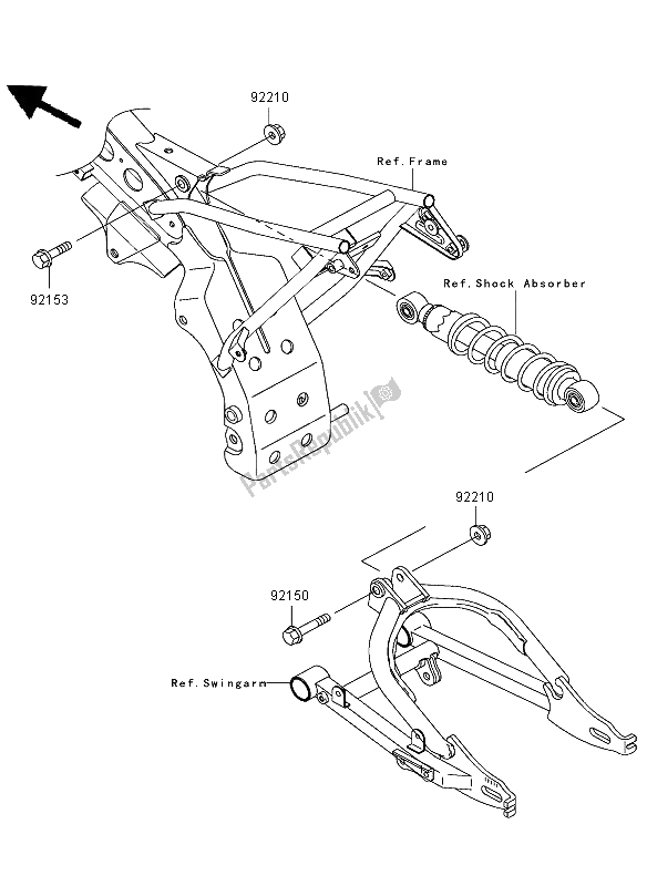 Tutte le parti per il Sospensione del Kawasaki KLX 110 2003