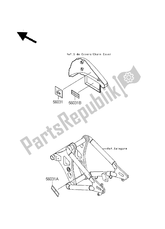 Tutte le parti per il Etichette del Kawasaki VN 800 1999