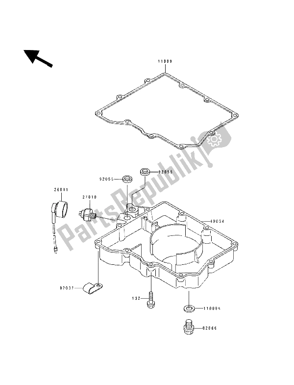 Tutte le parti per il Coppa Dell'olio del Kawasaki ZXR 400 1990