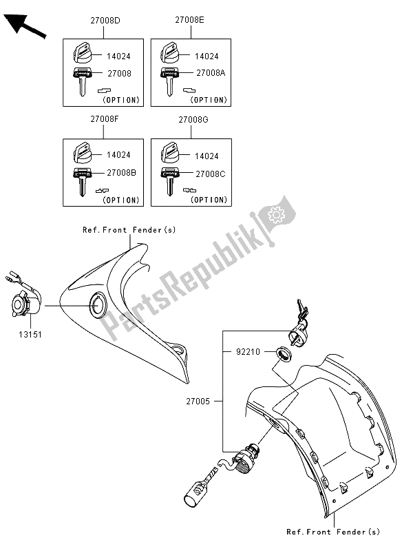 Todas las partes para Switch De Ignición de Kawasaki KVF 750 4X4 2012