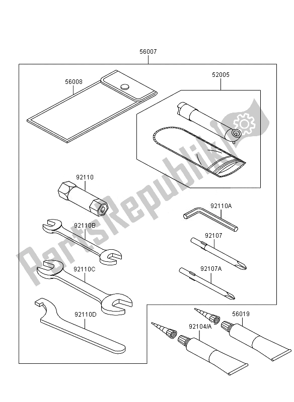 Toutes les pièces pour le Outils Propriétaires du Kawasaki KVF 650 4X4 2010