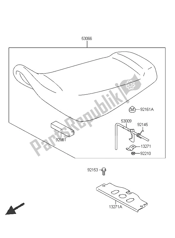 Tutte le parti per il Posto A Sedere del Kawasaki KFX 50 2005