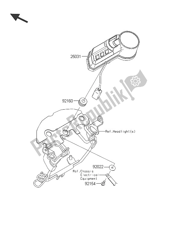 Tutte le parti per il Meter (s) del Kawasaki D Tracker 150 2016