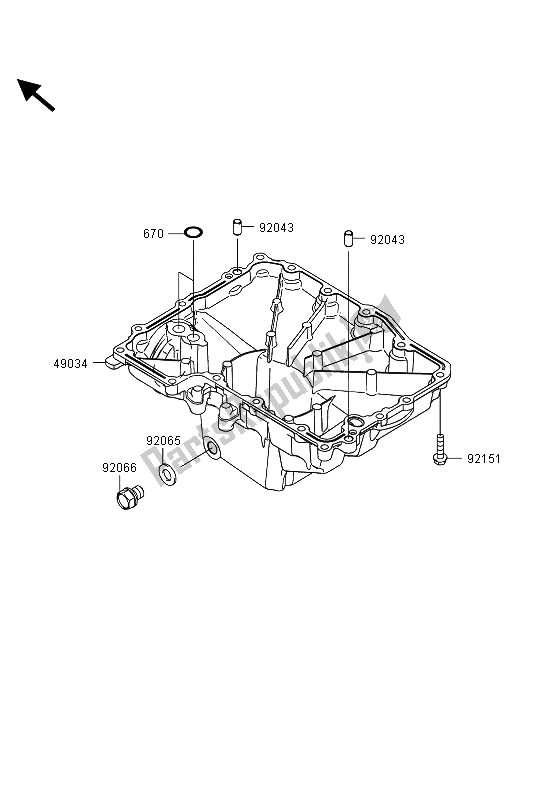 All parts for the Oil Pan of the Kawasaki Z 1000 SX ABS 2013