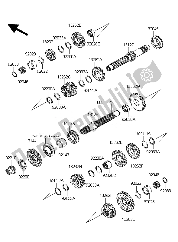 Tutte le parti per il Trasmissione del Kawasaki Ninja 250R 2010