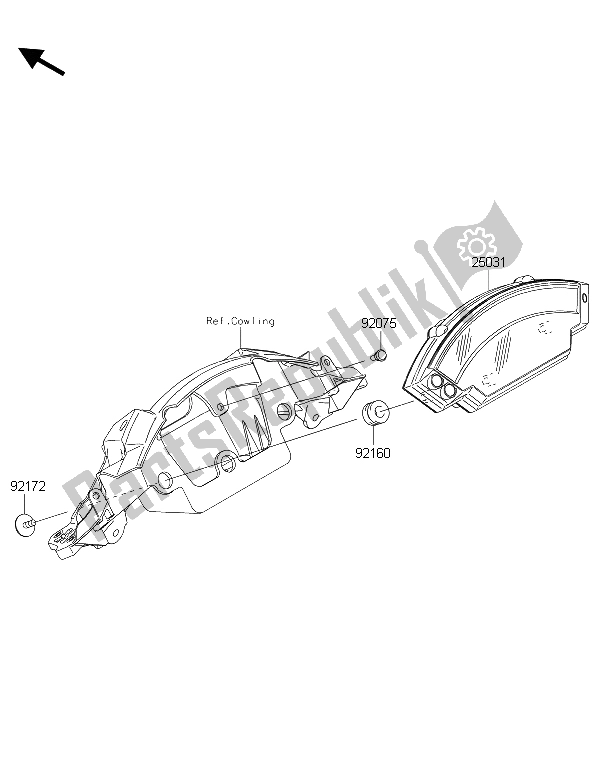 Wszystkie części do Metr (y) Kawasaki Ninja ZX 10R ABS 1000 2015