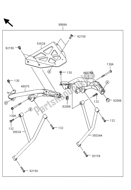 Toutes les pièces pour le Accessoire (support De Boîtier Supérieur) du Kawasaki ER 6F 650 2013