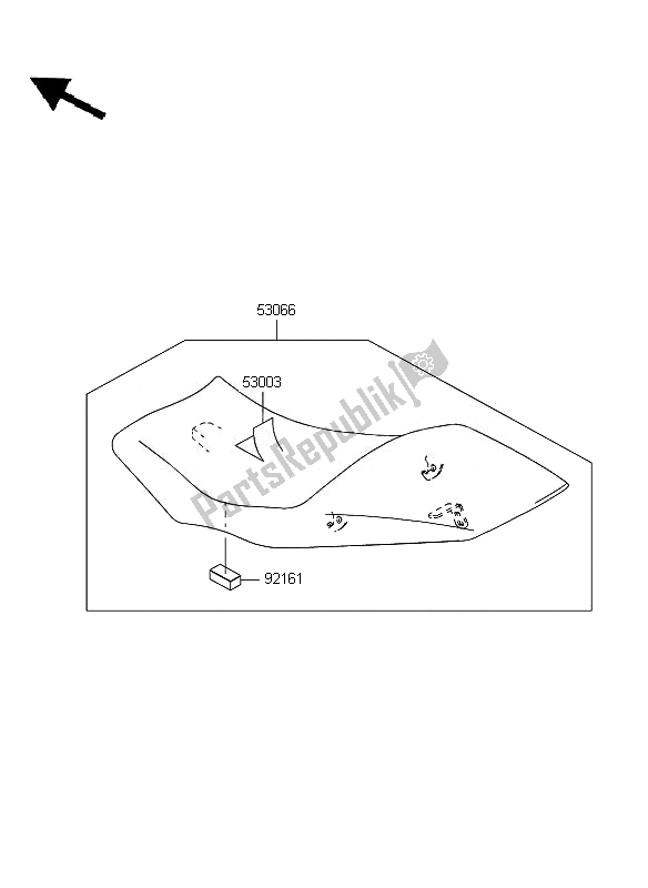 All parts for the Seat of the Kawasaki ER 6F 650 2011