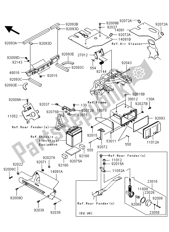 All parts for the Frame Fittings of the Kawasaki KVF 360 4X4 2006