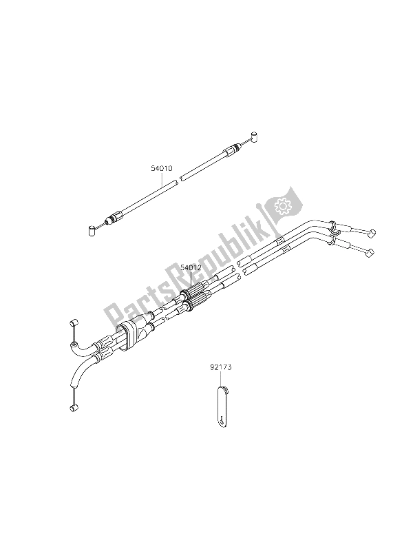 All parts for the Cables of the Kawasaki Ninja H2R 1000 2015