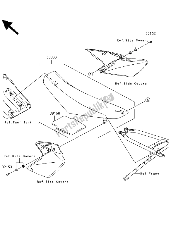 Toutes les pièces pour le Siège du Kawasaki KLX 450R 2009