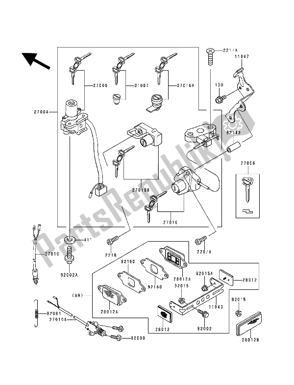 Todas las partes para Switch De Ignición de Kawasaki ZZ R 600 1994