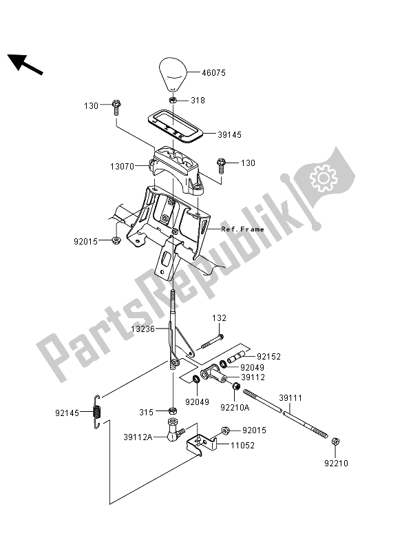 Tutte le parti per il Controllo del Kawasaki KVF 750 4X4 EPS 2012