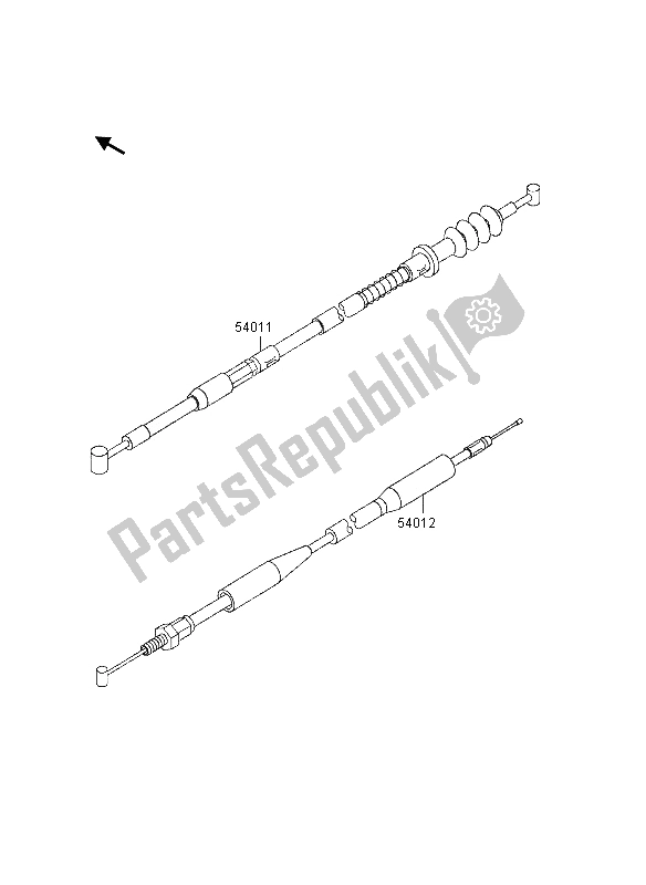 All parts for the Cables of the Kawasaki KX 80 SW LW 1997