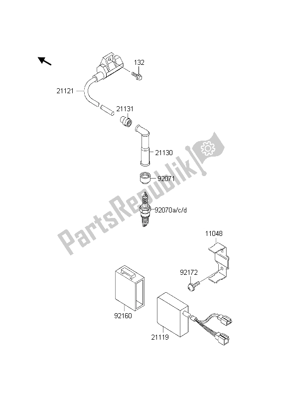 All parts for the Ignition System of the Kawasaki KLX 300R 2002