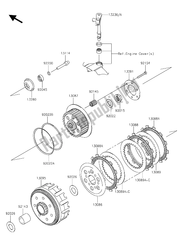 Todas las partes para Embrague de Kawasaki Z 250 SL 2015