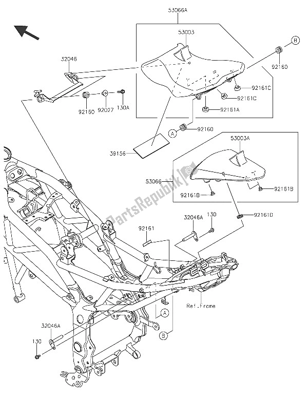 Todas las partes para Asiento de Kawasaki Z 250 SL 2016