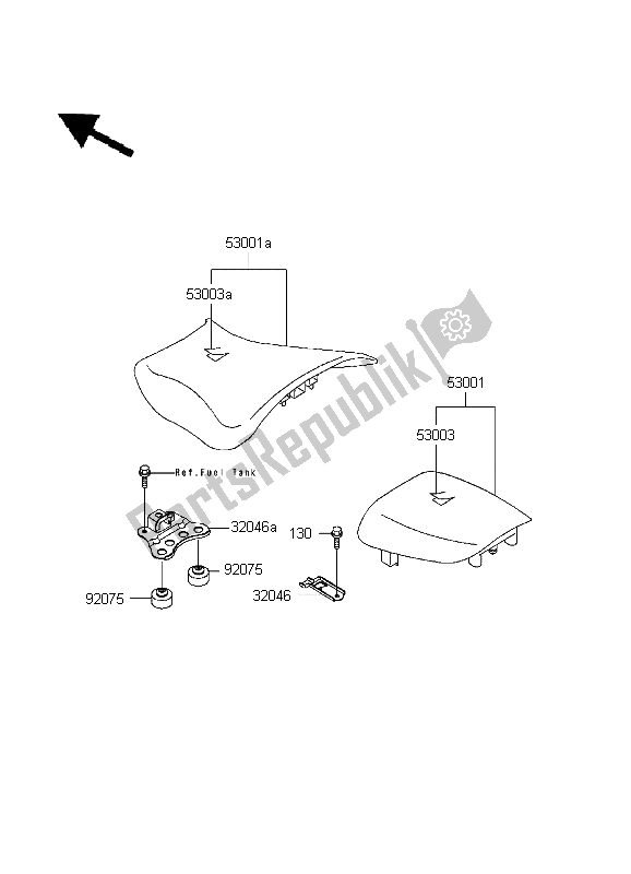 Todas las partes para Asiento de Kawasaki Ninja ZX 6R 600 1999