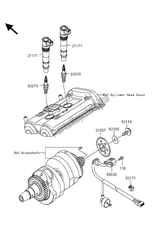 Toutes les pièces pour le Système De Mise à Feu du Kawasaki ER 6N 650 2013