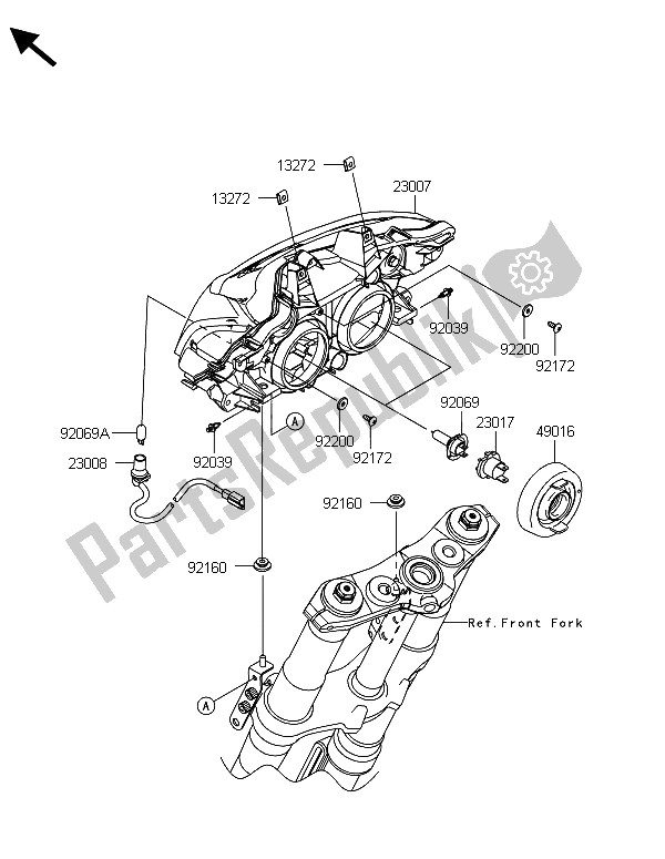 Todas las partes para Faro (s) de Kawasaki Z 1000 ABS 2013