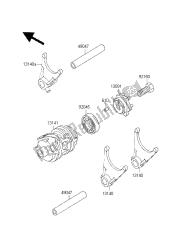 tambour de changement de vitesse et fourchette de changement de vitesse