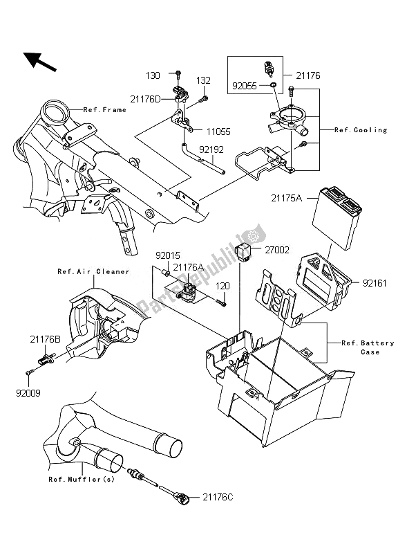 Alle onderdelen voor de Brandstof Injectie van de Kawasaki VN 1700 Classic ABS 2010