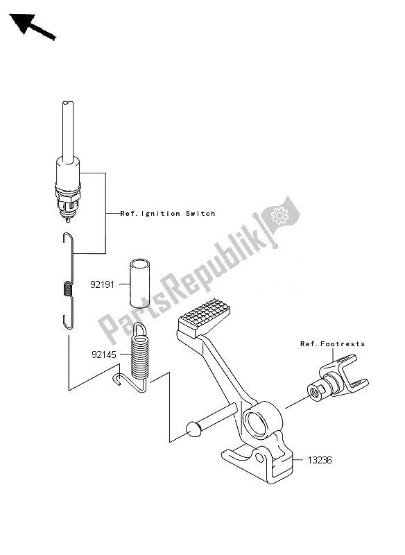 Todas las partes para Pedal De Freno de Kawasaki Z 1000 2007