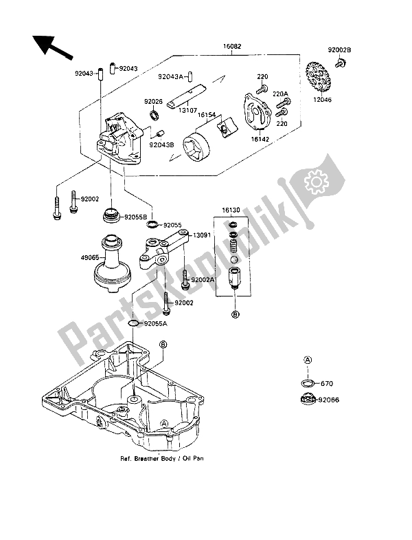 Todas las partes para Bomba De Aceite de Kawasaki ZXR 750 1989